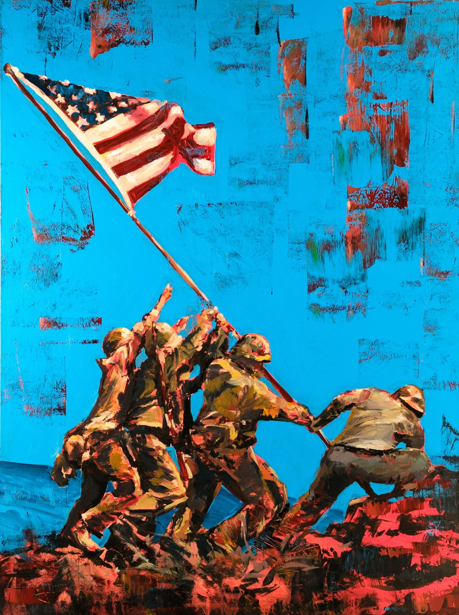 Raising the Flag on Iwo Jima - America's 250th — Joe Everson Art